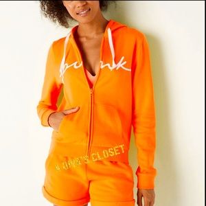 VS Pink Fleece Zip Perfect Hoodie